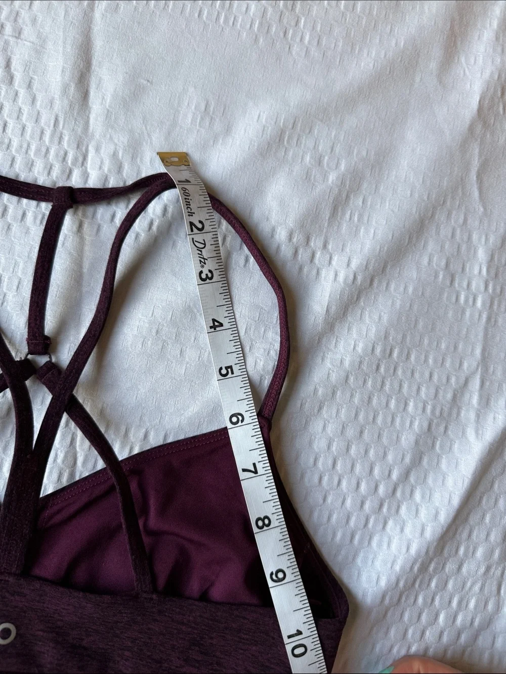 ALO Yoga Plum Strappy Ribbed Sports Bra